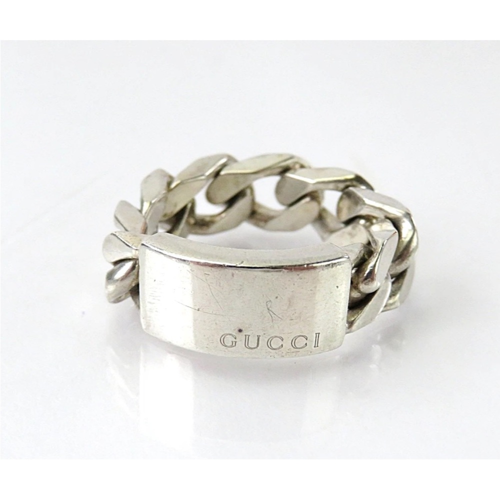 Gucci Silver Chain Link Ring - image 4